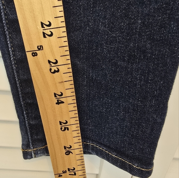 GAP True Skinny High Rise Jeans Women 25 Dark Wash Blue Stretch Denim Y2K Preppy - Picture 11 of 12
